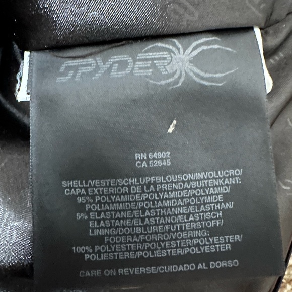 SPYDER Y2K BROWN & BLACK FAUX FUR COLLAR MOTO SKI JACKET COAT SIZE 8 - Picture 9 of 17